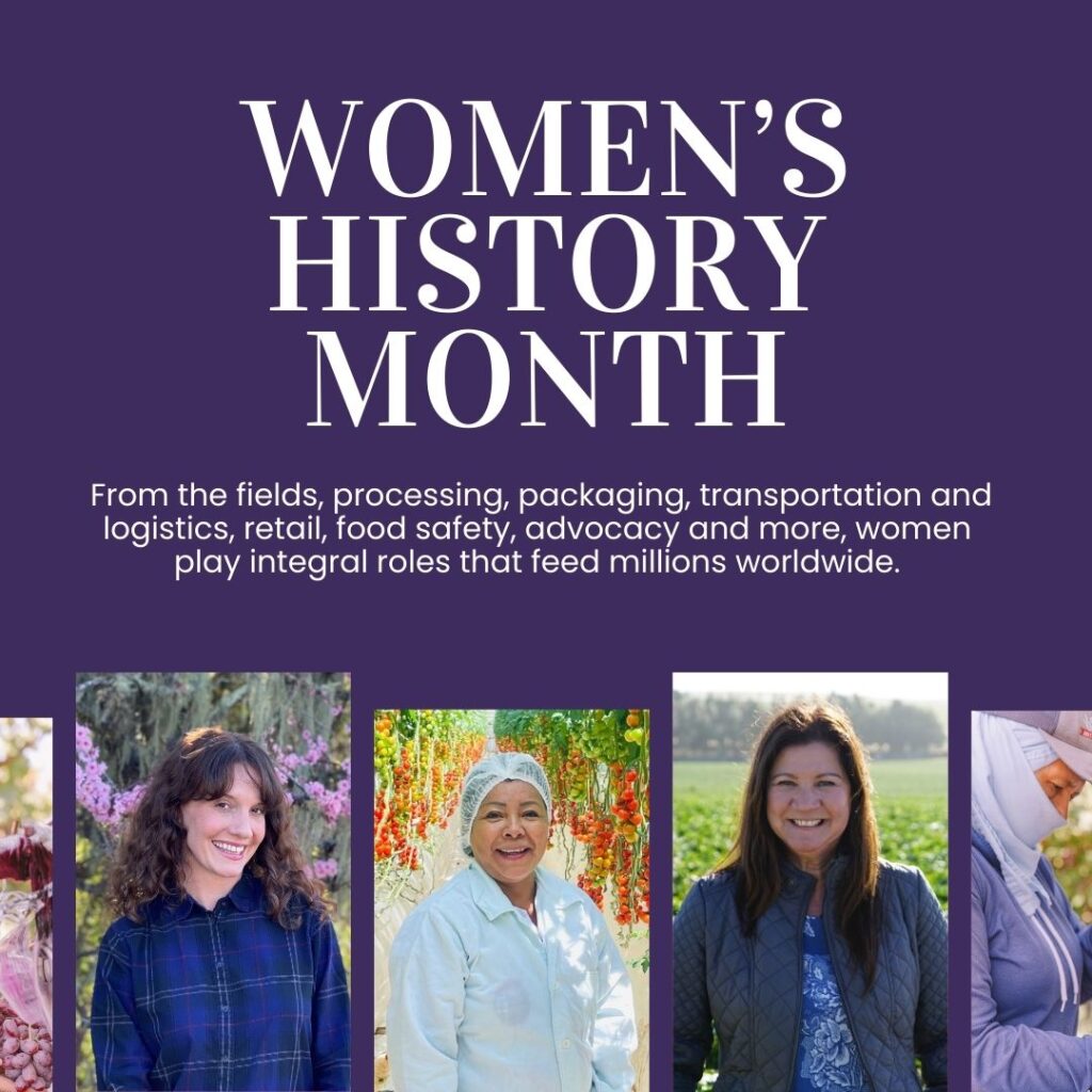 women's history month cover picture with pictures of women from the agricultural industry