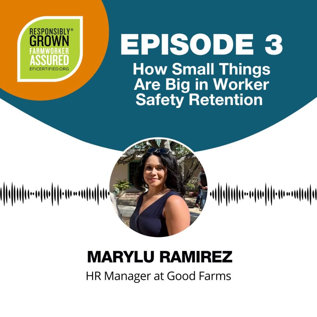 cover of episode of the podcast with blue, orange, white colors and the picture of the guest